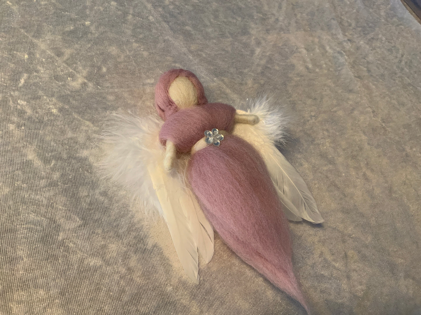 Schutzengel Handgemacht in Flieder