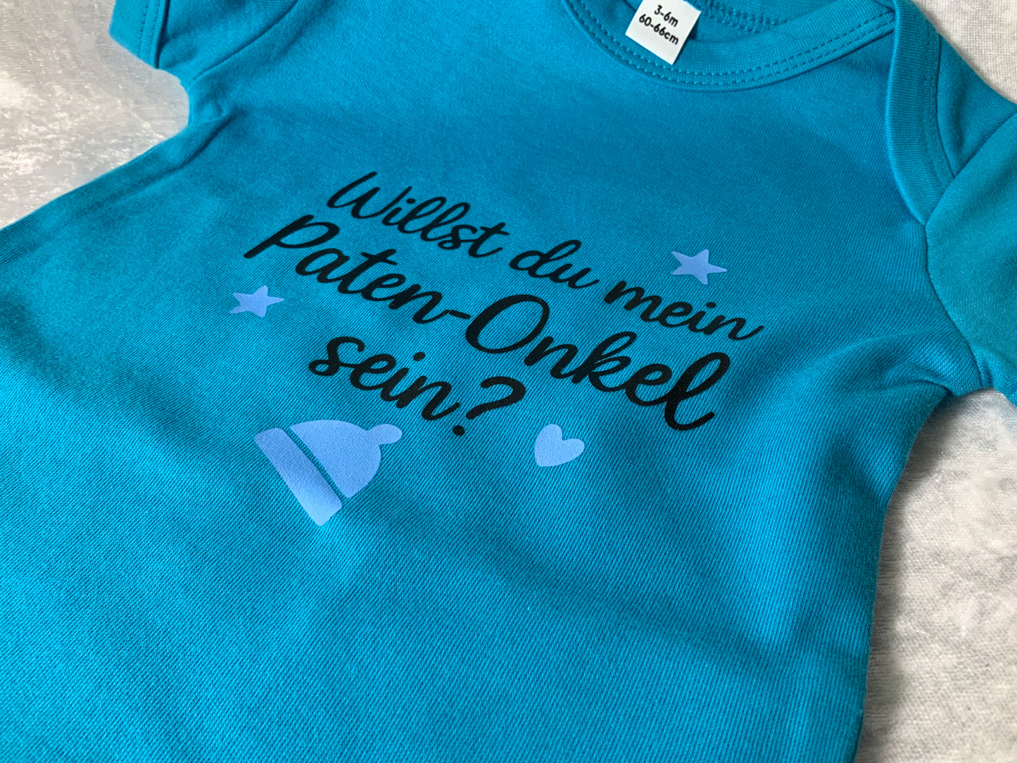 Türkis Farbener Baby Body Paten Onkel