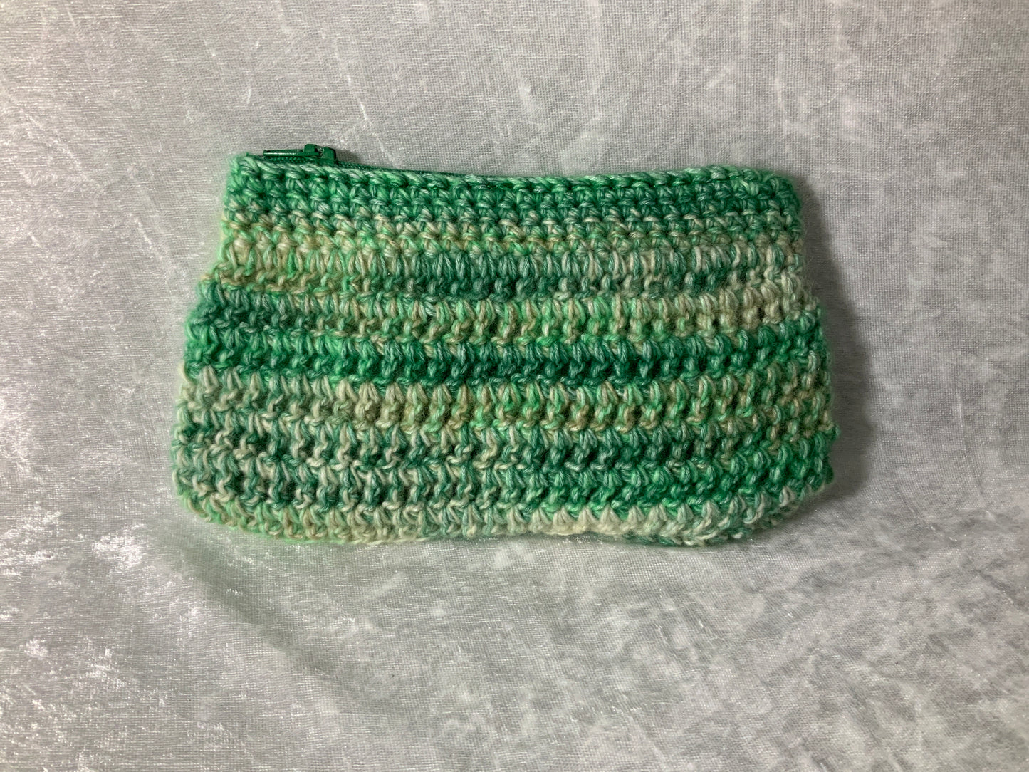 Kosmetiktasche aus Wolle in Grün Tönen