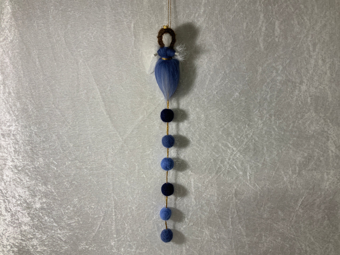 Engel Girlande in schönen Blau Tönen mit Gold