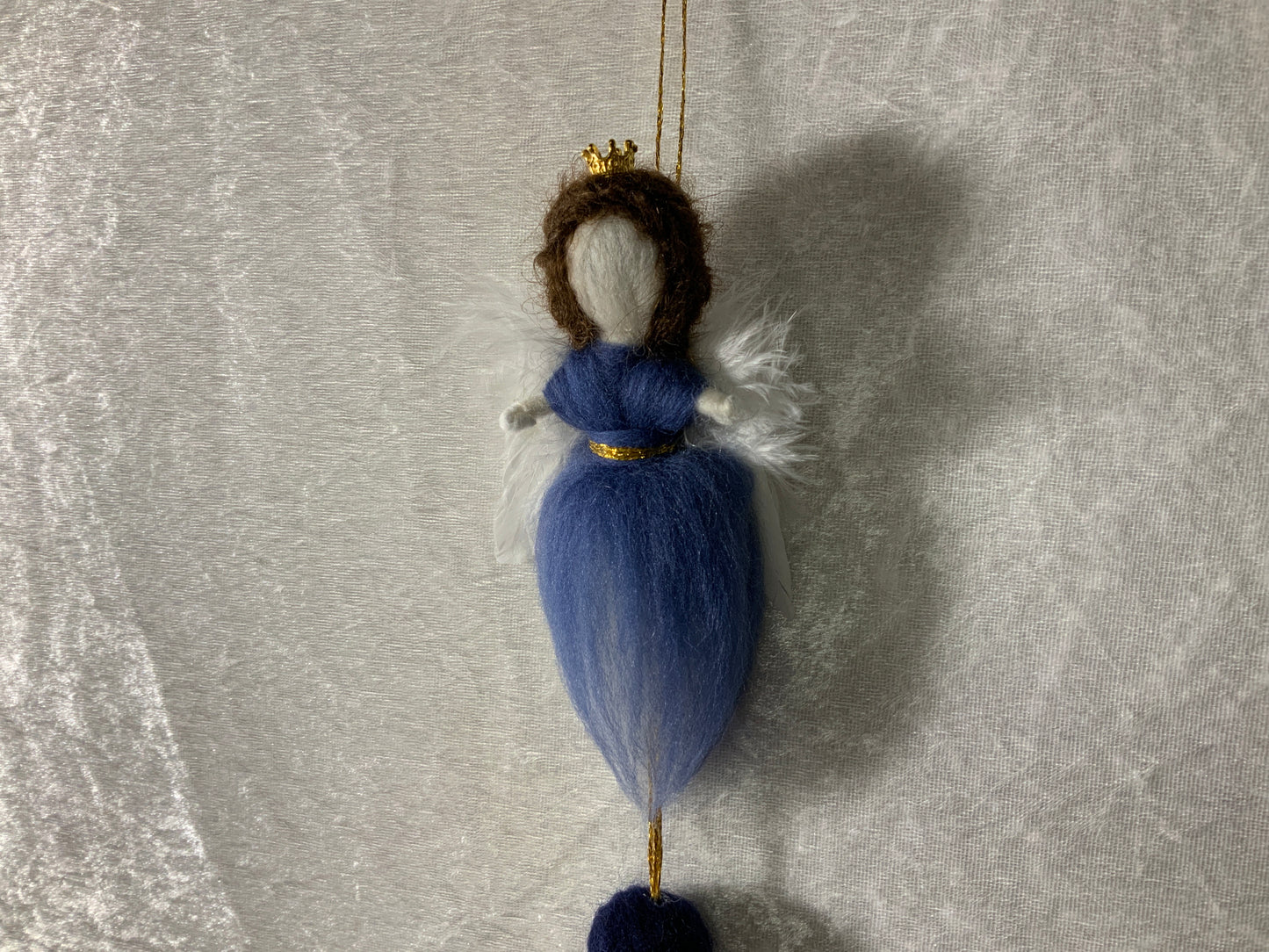 Engel Girlande in schönen Blau Tönen mit Gold