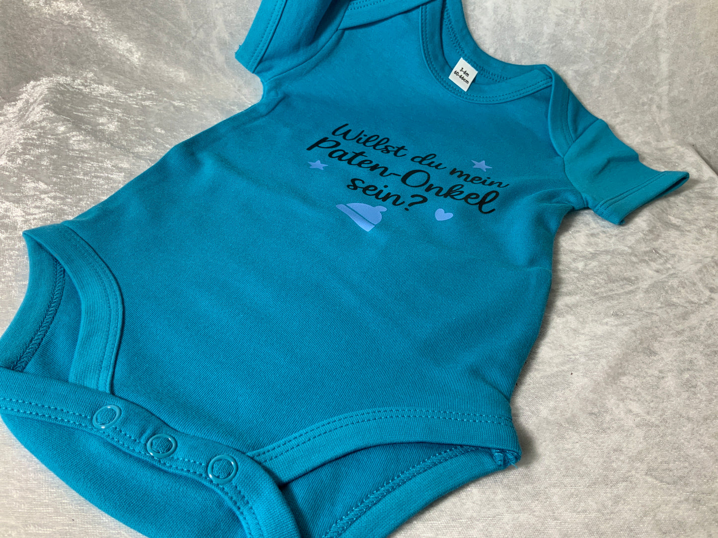 Türkis Farbener Baby Body Paten Onkel