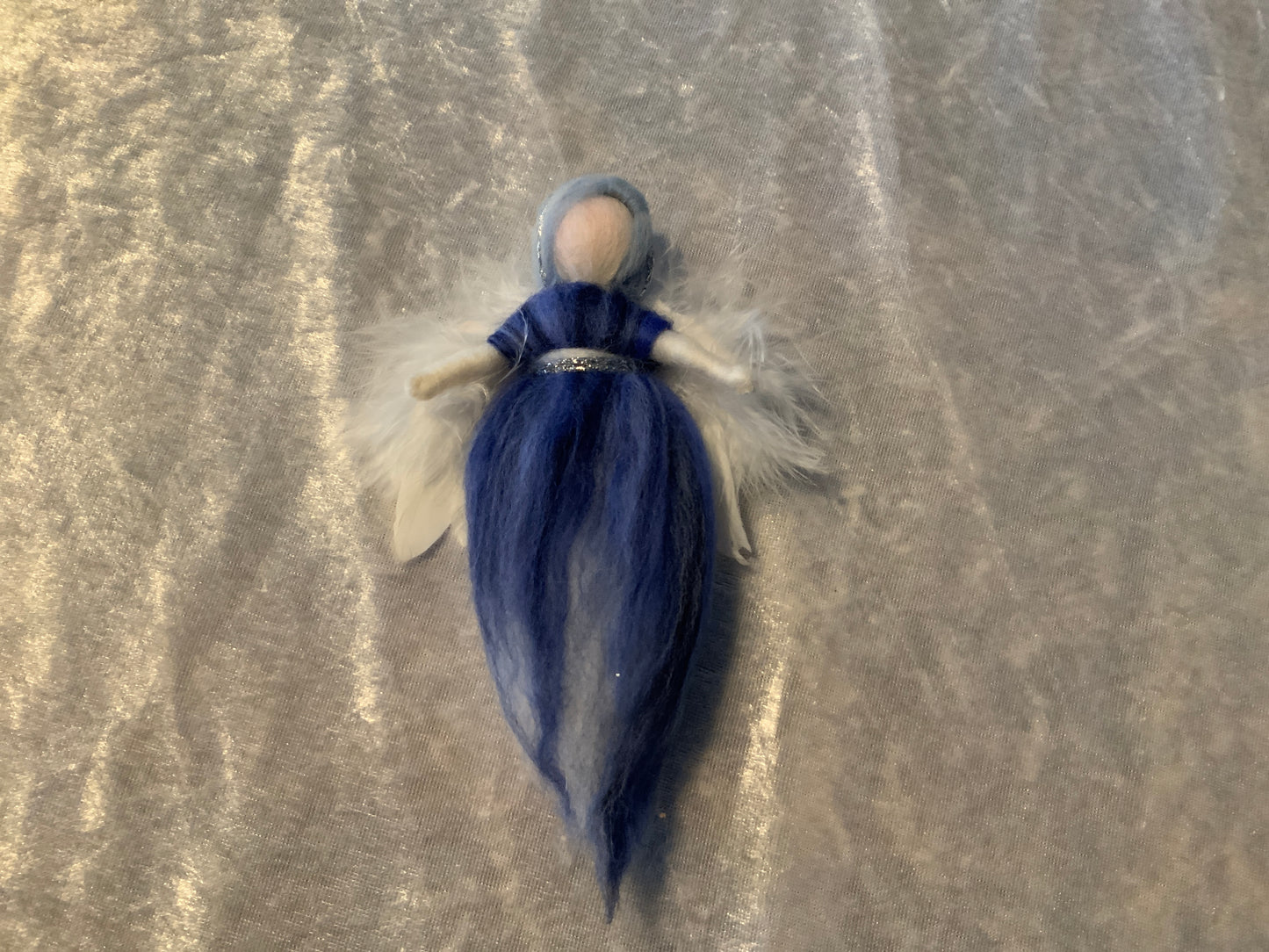 Schutzengel Handgemacht in Blau