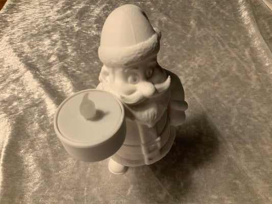 Gedruckter Weihnachtsmann in Weiß