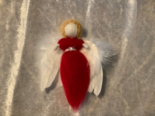 Schutzengel Handgemacht in Rot