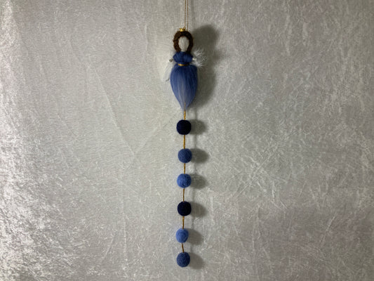 Engel Girlande in schönen Blau Tönen mit Gold