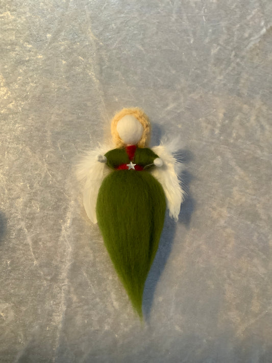 Schutzengel Handgemacht in Grün